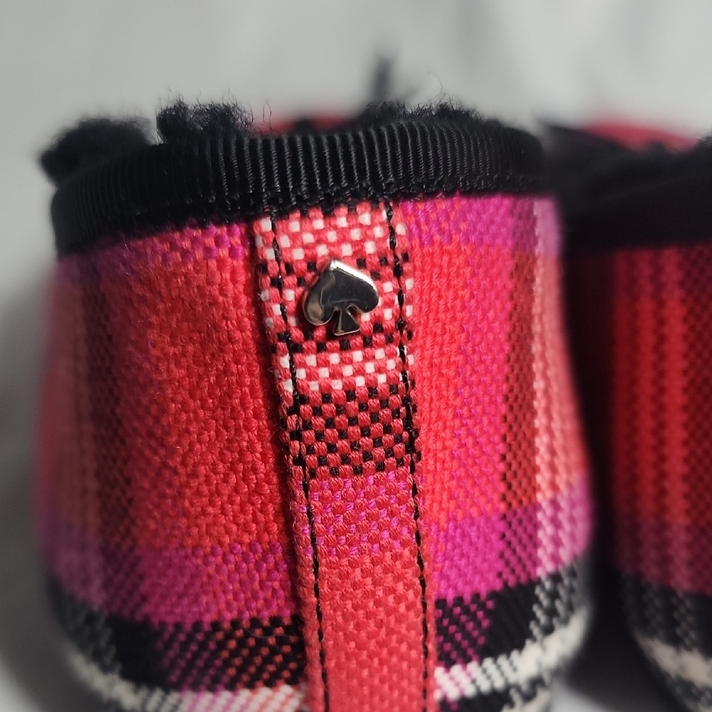 Kate Spade Pink Plaid Women's Slippers - Picture 7 of 7
